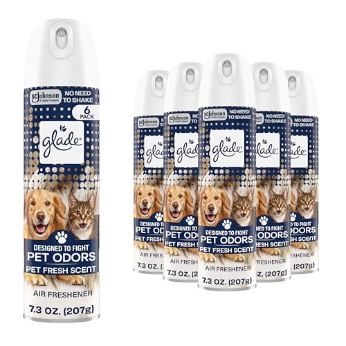 Glade Air Freshener Room Spray Pet Fresh Scent Odor Fighting to Deliver Long Lasting Freshness 7.3 Oz 6 Count