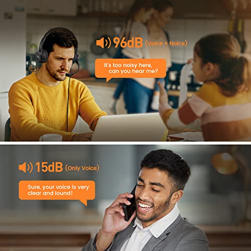 Eksa Headset With Microphone For Pc, 3.5Mm Wired Computer Headsets With Volume & Mic Mute Controls, Lightweight All-Day Comfort Noise Cancelling Headphones For Laptop Work Office Call Center Skype #TOP1