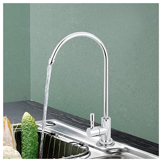 Torneira De Torneira, Torneira De água Potável, Torneira De Pia De Cozinha De Liga De Zinco 1/4 Torneira De Osmose Reversa RO Filtro De água Potável Torneira De Cozinha De Aço Inoxidável