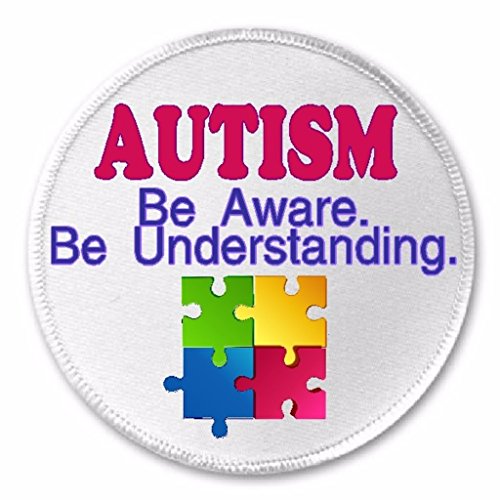 Autism Be Aware Be Understanding - 3" Sew/Iron On Patch Autistic Puzzle Pieces
