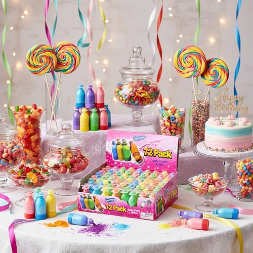 72 unidades de caramelos en polvo surtidos en botellas miniatura 3