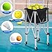 Talent Star Foldable Tennis Ball Cart, Holds 160 Tennis Balls, Portable Tennis Ball Basket with Wheels, Compact & Lightweight Tennis Teaching Cart Practice Hopper for Baseball Softball Tennis Pickle