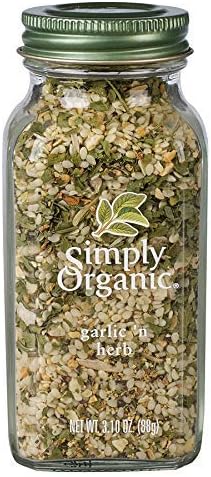 Simply Organic Garlic 'N Herb, Certified Organic | 3.1 oz | Pack of 8