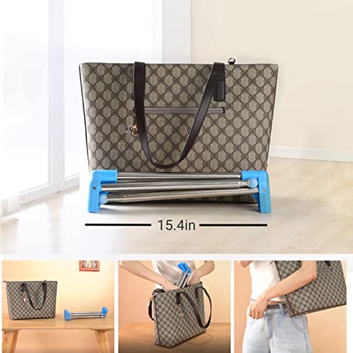 Bivizku Adjustable Portable Garment Rack Extra Compact Lightweight Foldable Mini Drying Clothes Organizer For Travel Camping Laundry Dance (35.4X15.7X55)+Travel Bag+Clothespins Set (Regular) #TOP4