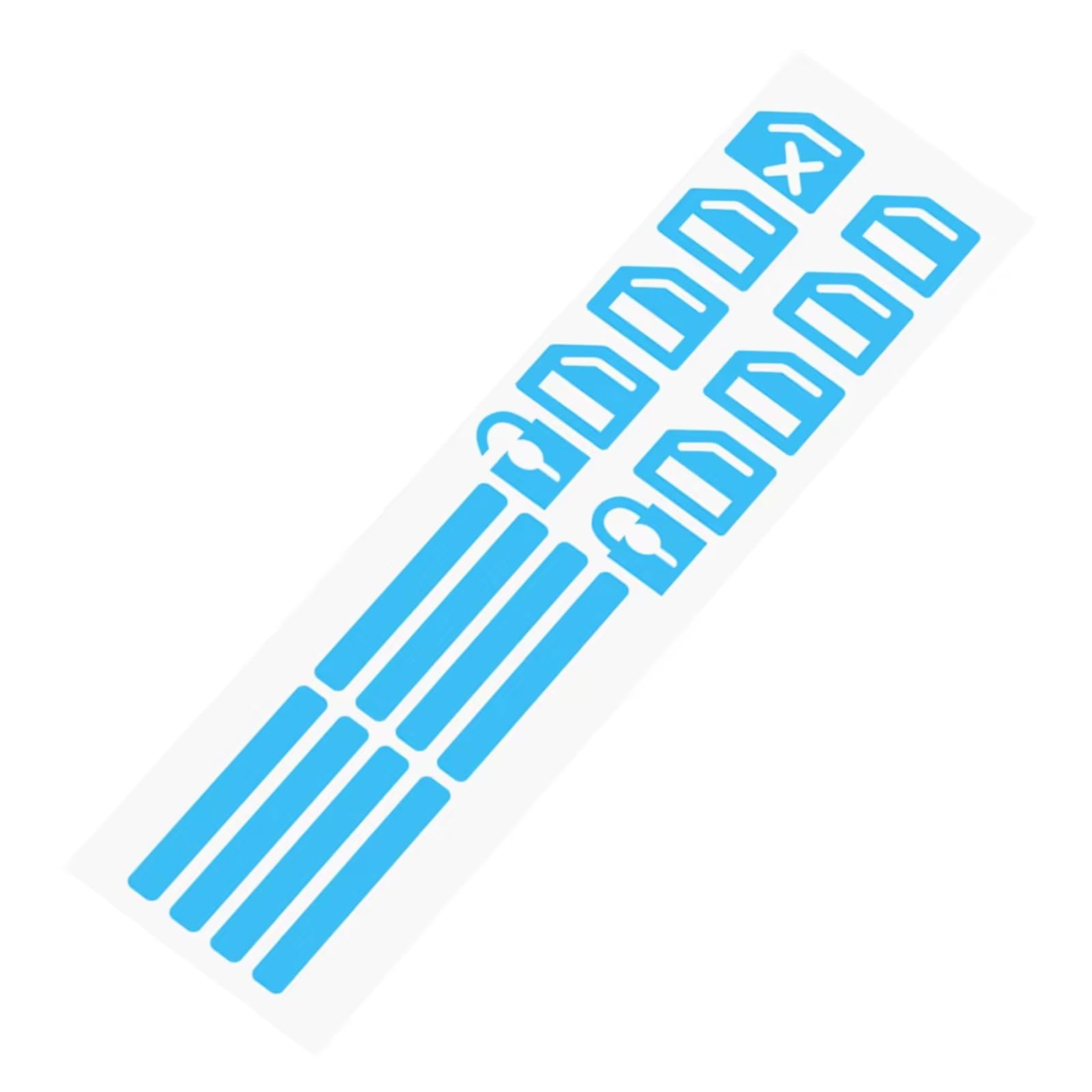 Car Button Stick Compatible with Megane for Clio for Kadjar for Koleos for Captur for Scenic Fluenc Car Window Lifter Luminous Switch Button Stickers Accessories(Blue)
