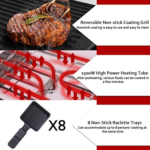 CUSIMAX Raclette Grill Electric Grill Table Portable 2in1 Korean BBQ Grill by CUSIMAX - Used condition - Image 3