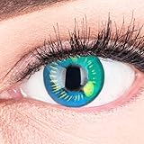 TOP QUALITÄT: Bunte Kontaktlinsen / Motivkontaktlinsen Markenprodukt / Markenqualität von Funnylens passend für jedes Halloween-Kostüm und Faschings-Kostüm