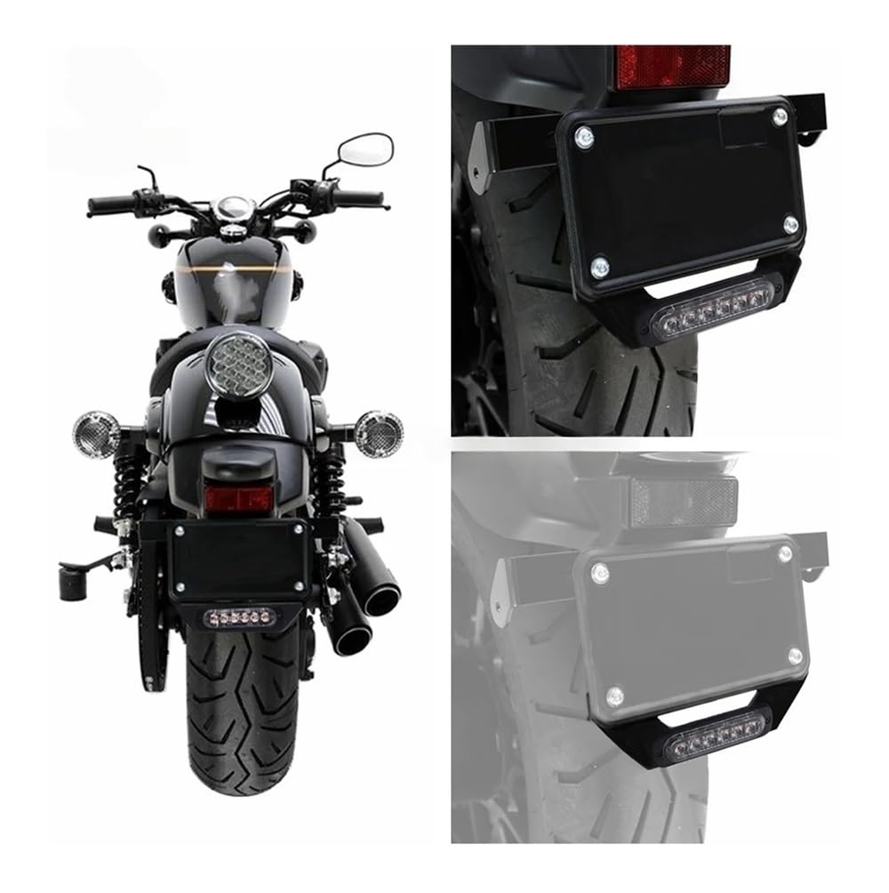Moto Faro Posteriore Lampada Posteriore Per Freno A Luce Targa A LED Per Stop Per Patente Motociclistica Universale