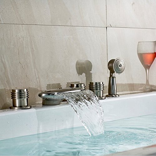 Robinet mitigeur baignoire cascade avec éclairage LED intelligent