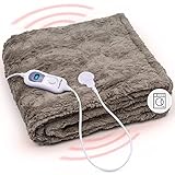 Klarstein Matrimoniale 120W, Coperta Termica Elettrica 180x130cm, Scaldaletto Matrimoniale Elettrico 3 Livelli di Temperatura, Lavabile in Lavatrice, Coperta Elettrica per Letto e Divano