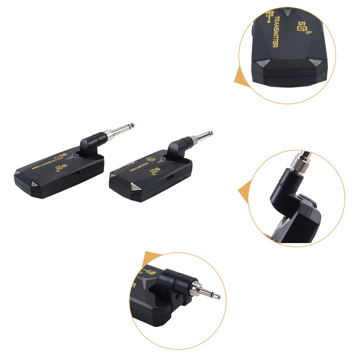 Sistema inalámbrico de 5,8 GHz receptor transmisor de guitarra compatible con guitarras eléctricas, guitarras acústicas y bajos.