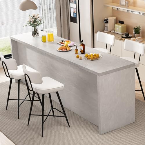 Image of GXJ Bar Stools Set of 4, Kitchen Counter stools with Backs and Metal Legs