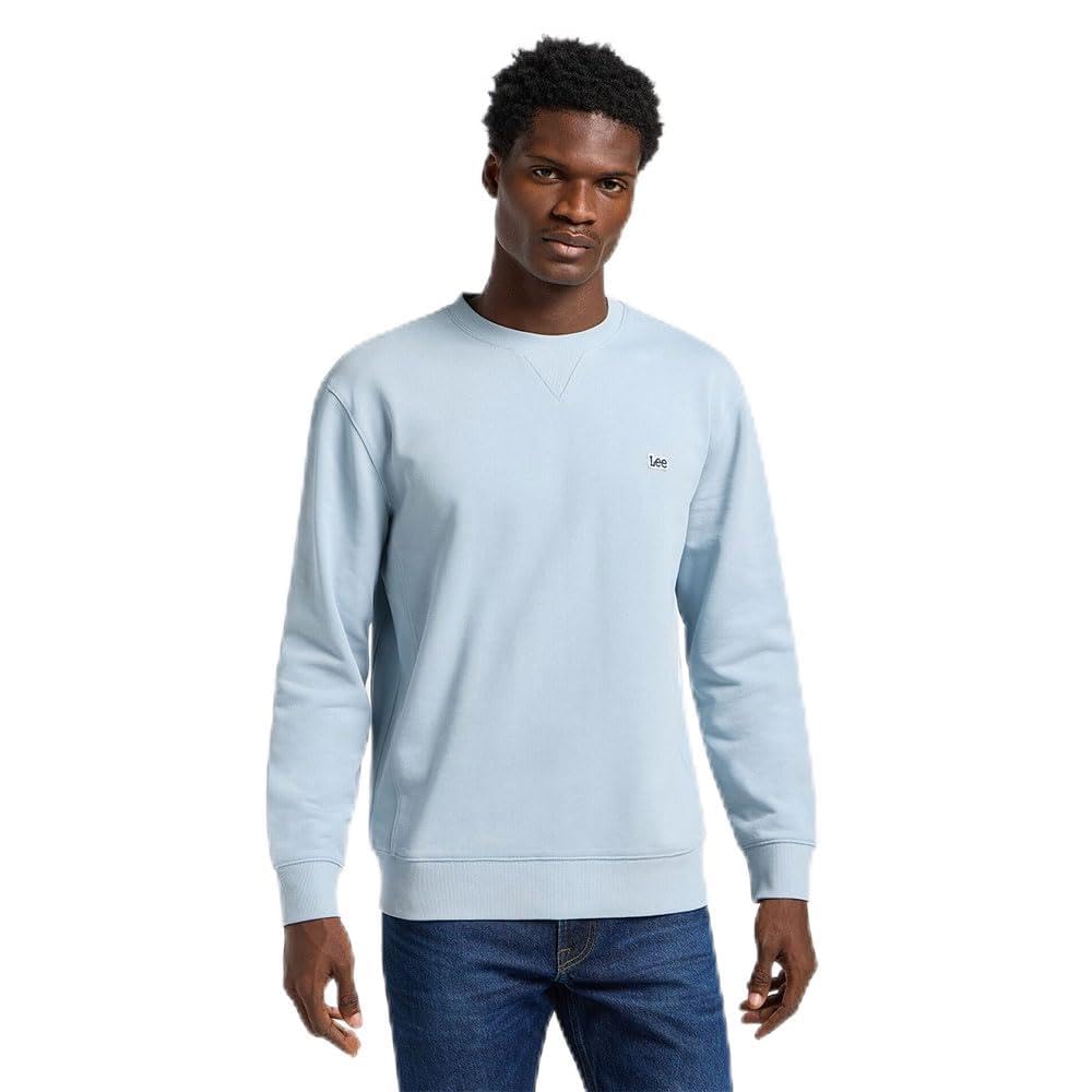 Lee Men's Concrete Grey Patch Crew Sws, Xl