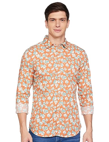 Image of KETCH Men Slim Fit Printed Full Sleeve Shirt