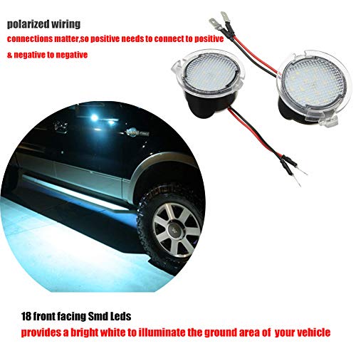 PGONE 2PC Full LED luz azul para espejo Ford F-150 y otros miniatura 4