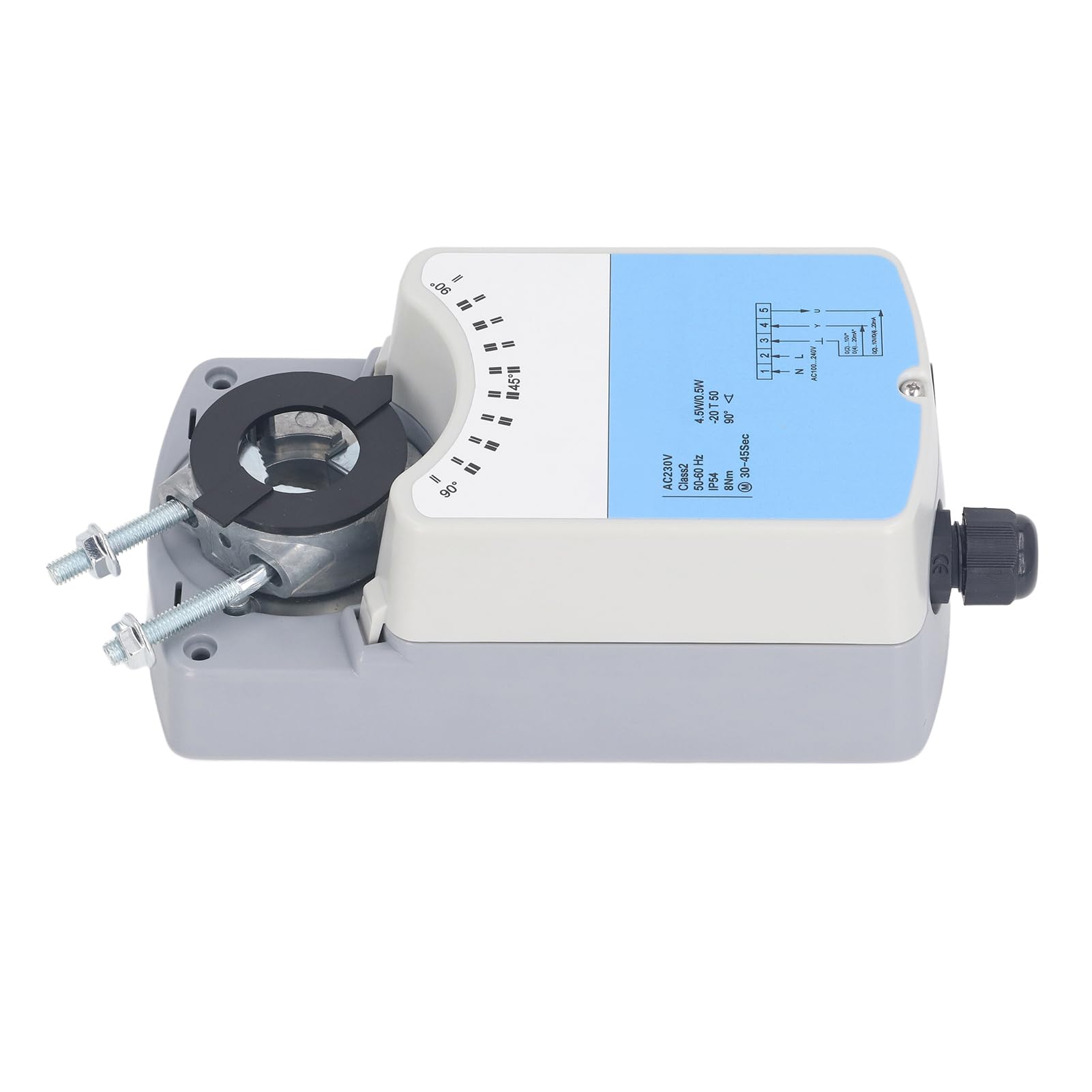 Actuador de Válvula de Aire Eléctrica, Motor sin Escobillas de CC, ángulo de Rotación Ajustable, Controlador de Válvula de Aire LFZ-08230-M, CA 230 V