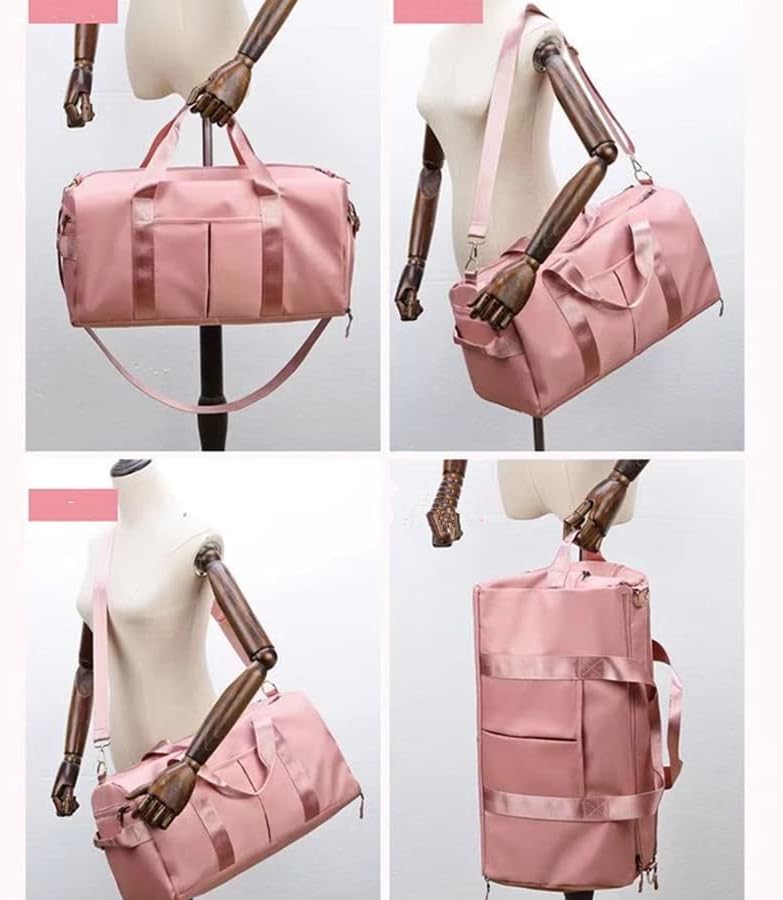 Men and Women's Travel Bag With Shoe Compartment Sports Tote Gym Bag Weekender Overnight Shoulder Bag - Image 6