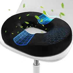 Almofada Coccix, Almofada Hemorroida, Almofada para Hemorroida, Almofada para Coccix, Assentos, Assento Do Quadril, Almofadas Ortopédicas Perfuradas, 42 * 34 * 7 CM, Almofada Redonda