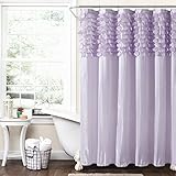 Lush Decor Lillian Shower Curtain, 72' x 72', Lilac