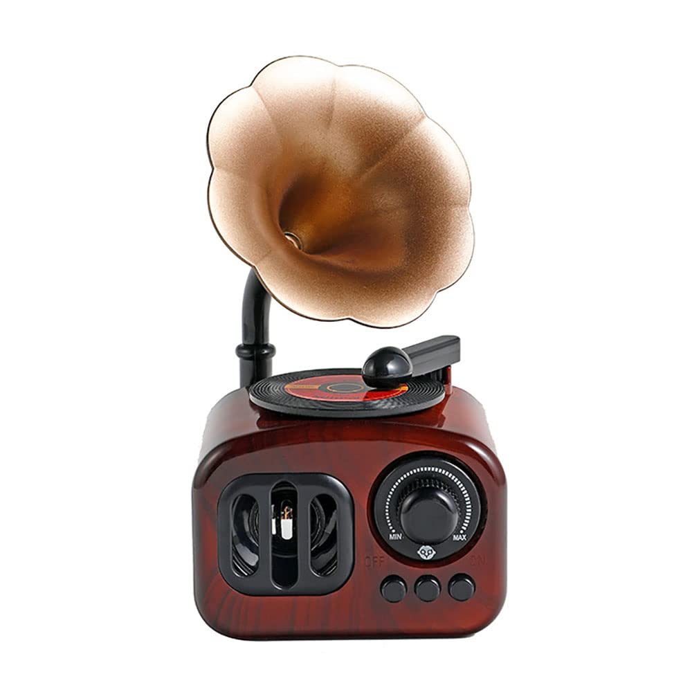 CHENYIFEIQ Retro Phonograph Shape Music Box, Classical Art Decor Music Box Crafts Gift Home Decoration