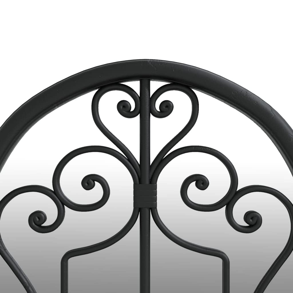 Generico Specchio da Giardino Nero 100x45 cm in Ferro per Uso Esterno,Casa e Giardino,Arredo,Specchi-318374