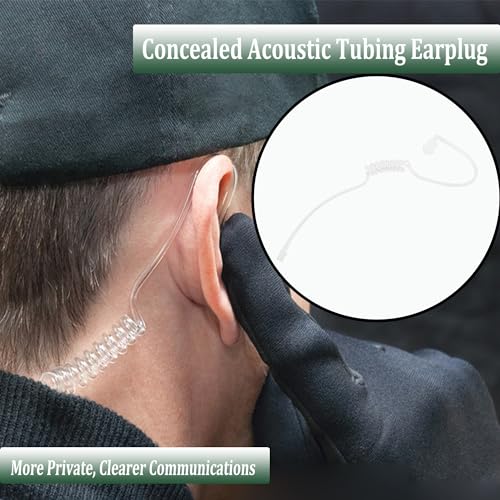 Image of SAMCOM Replacement Kits Acoustic Tube /Clear Coil Compatible with Baofeng Kenwood Surveillance Radio Earpiece, Removable Stretchable Coil Acoustic Tube for Walkie Talkie Headset, 6 Pcs | Compatible with Baofeng Kenwood Radio Earpiece, Removable Stretchable Coil Acoustic Tube for Walkie Talkie Headset