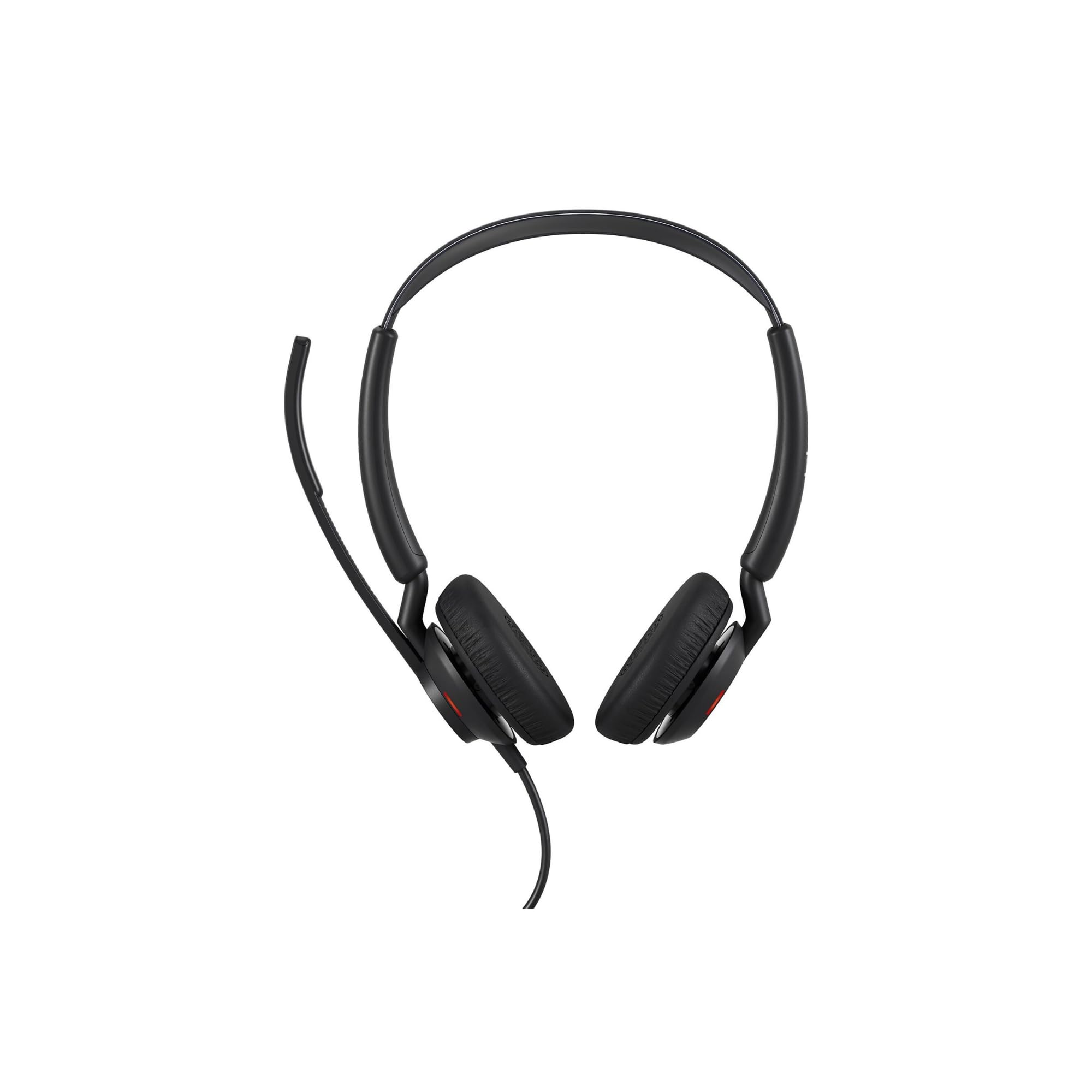 Jabra Engage 50 II - Micro-casque filaire stéréo avec contrôle d’appel Link - 3 micros à réduction de bruit, ultra-léger, USB-A - Certifié MS Teams, fonctionne avec toutes les plateformes - Noir
