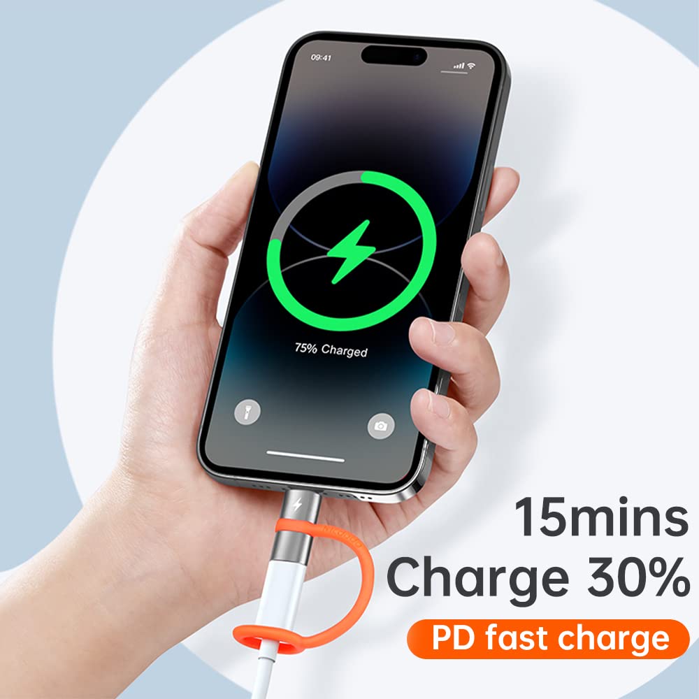 mcdodo Adattatore USB C a Lightning adattatore Lightning USB C,PD 36W Supporto per ricarica rapida e sincronizzazione compatto per iPhone (1 pezzi)