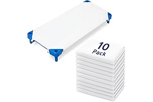 10-Pack Cot Sheets for Daycare, Toddler Nap Cot Sheets 23" x 51"