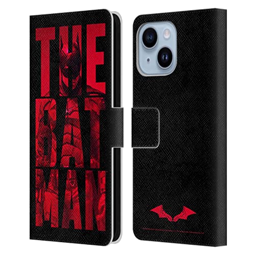 Étui en cuir compatible avec Apple iPhone 14 Plus Batman Neo-Noir