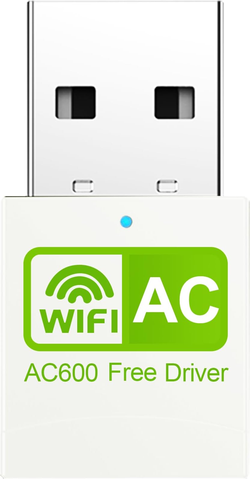 USB WiFi Adapter, 600Mbps Dual Band with 2.4G 5.8G Wireless Adapter, WPA3 Network Security, Mini WiFi AC Wireless Network for Desktop Laptop PC Support Windows 7/8/ 10, Milky White