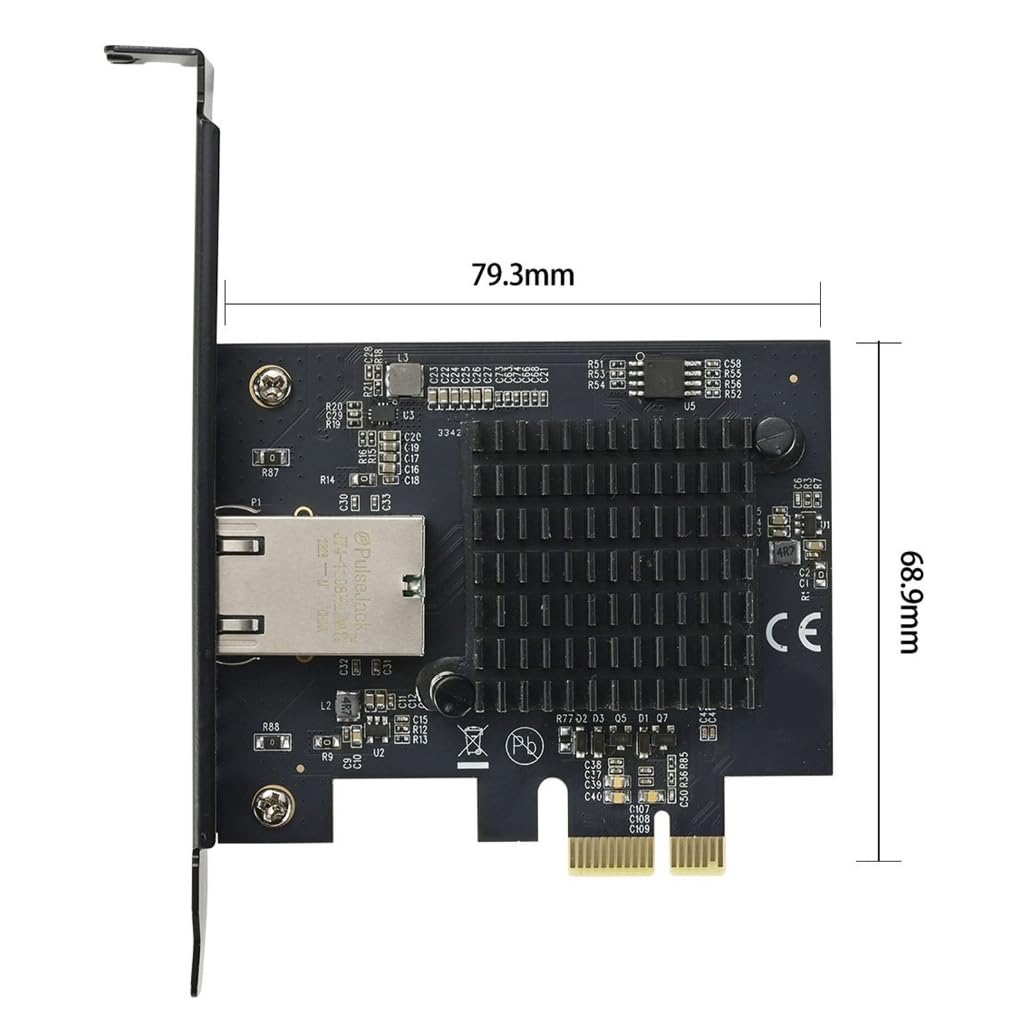 Carte réseau RJ45 à port unique PCIE X1 1G/2.5G/5G/10Gbps