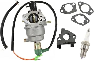 HURI Carburetor with Gasket Spark Plug for All Power America APG3009 APG3009C APG3009N APG3075 APGG6000 6000 7500 Watts Gasoline Generator