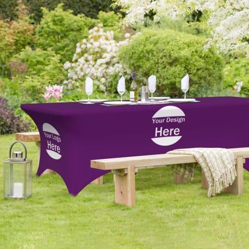 Miniatura 3 de Mantel personalizado de 6 pies, mantel personalizado para eventos de ferias, cumpleaños, boda, aniversario, feria, mantel personalizado (color 1, 6