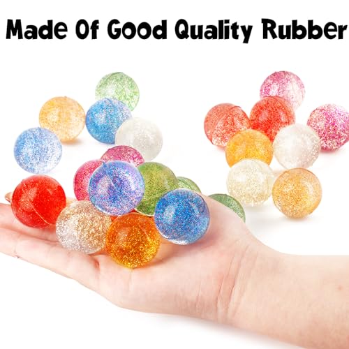 Hxezoc GLITTER BOUNCY BALLS For Kids, 32Mm 6 Colors Rubber Bounce Balls Bulk thumb #5