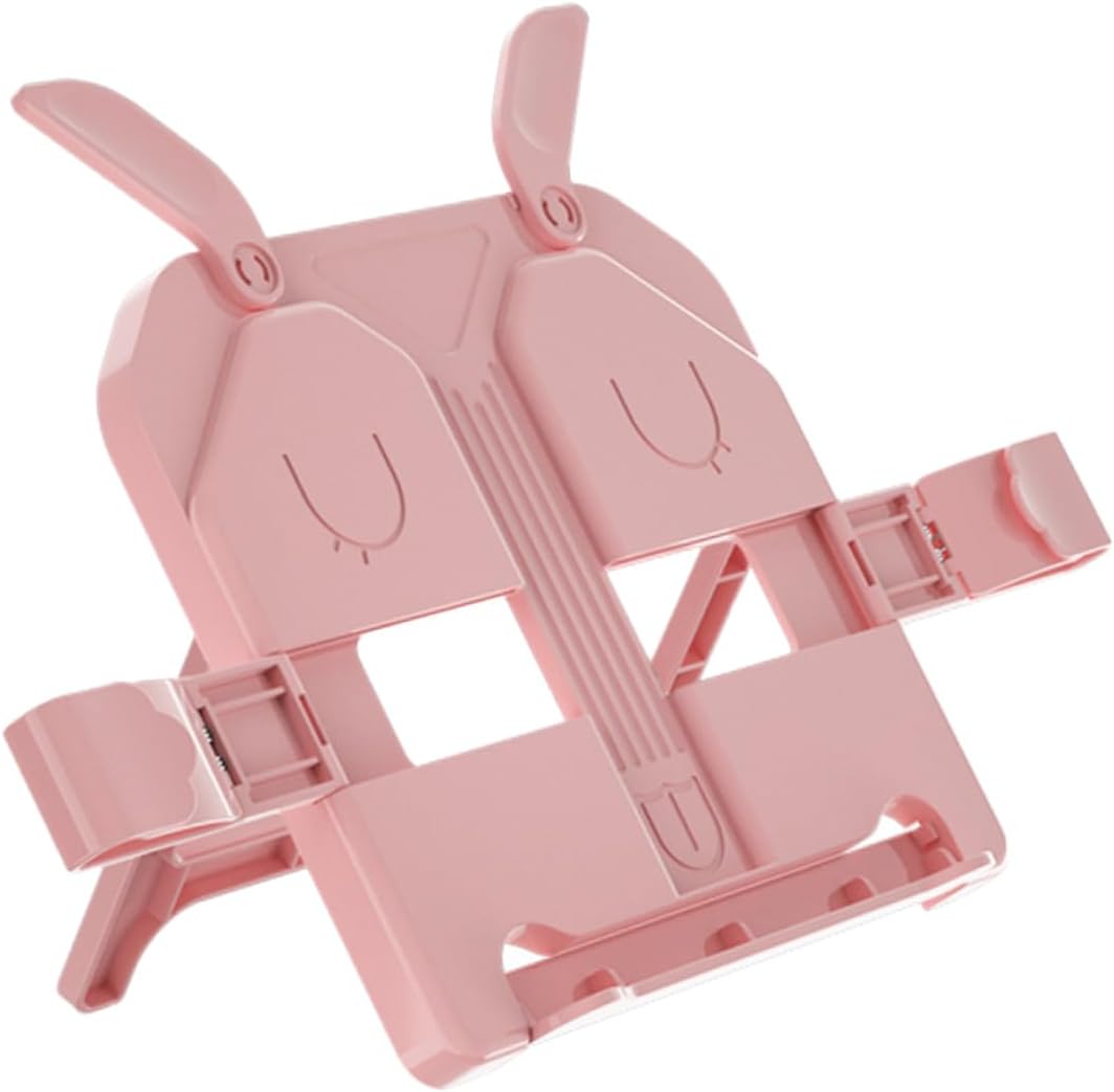 Reading Rack Computer Laptop Stand Book Shelves Holder Stand Bookshelf Textbook Holder Music Book Easel Display Holder Book Stand for Reading Document Holder Laptop Stands Pink Abs