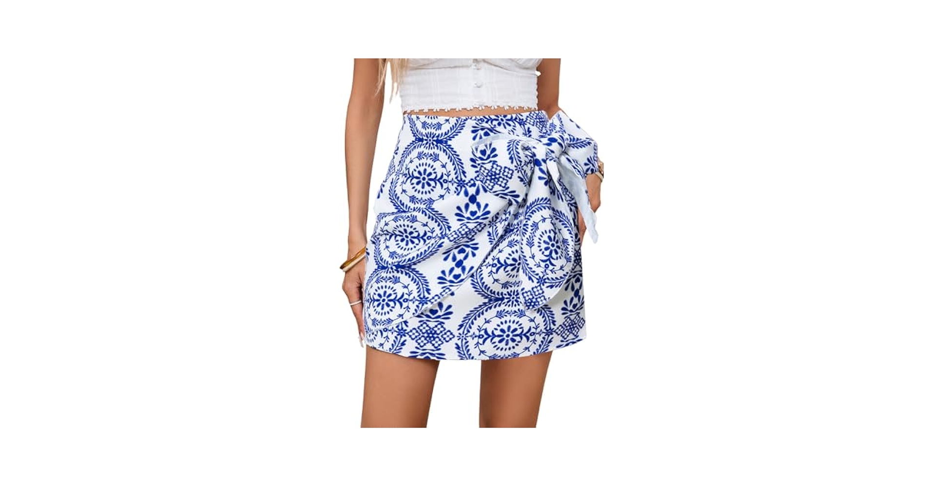 スカート MILLO WOMEN Slash Wrap Mini Skirt Amazon.com: Mini Skirts for Women Solid Knot Side Wrap Skirt