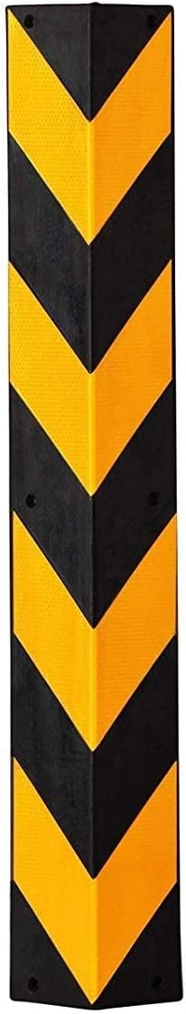 Elysian Parking Safety Rubber Pillar/Corner Guard 78.74 Cm with 4 Reflective Tape for Wall and Vehicle Protection (1 Pc)