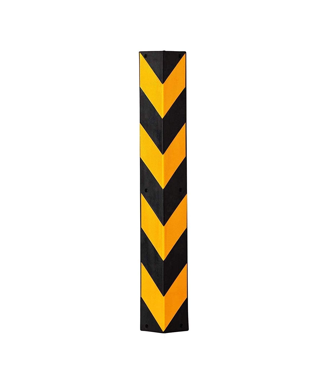 Elysian Parking Safety Rubber Pillar/Corner Guard 78.74 Cm with 4 Reflective Tape for Wall and Vehicle Protection (1 Pc)