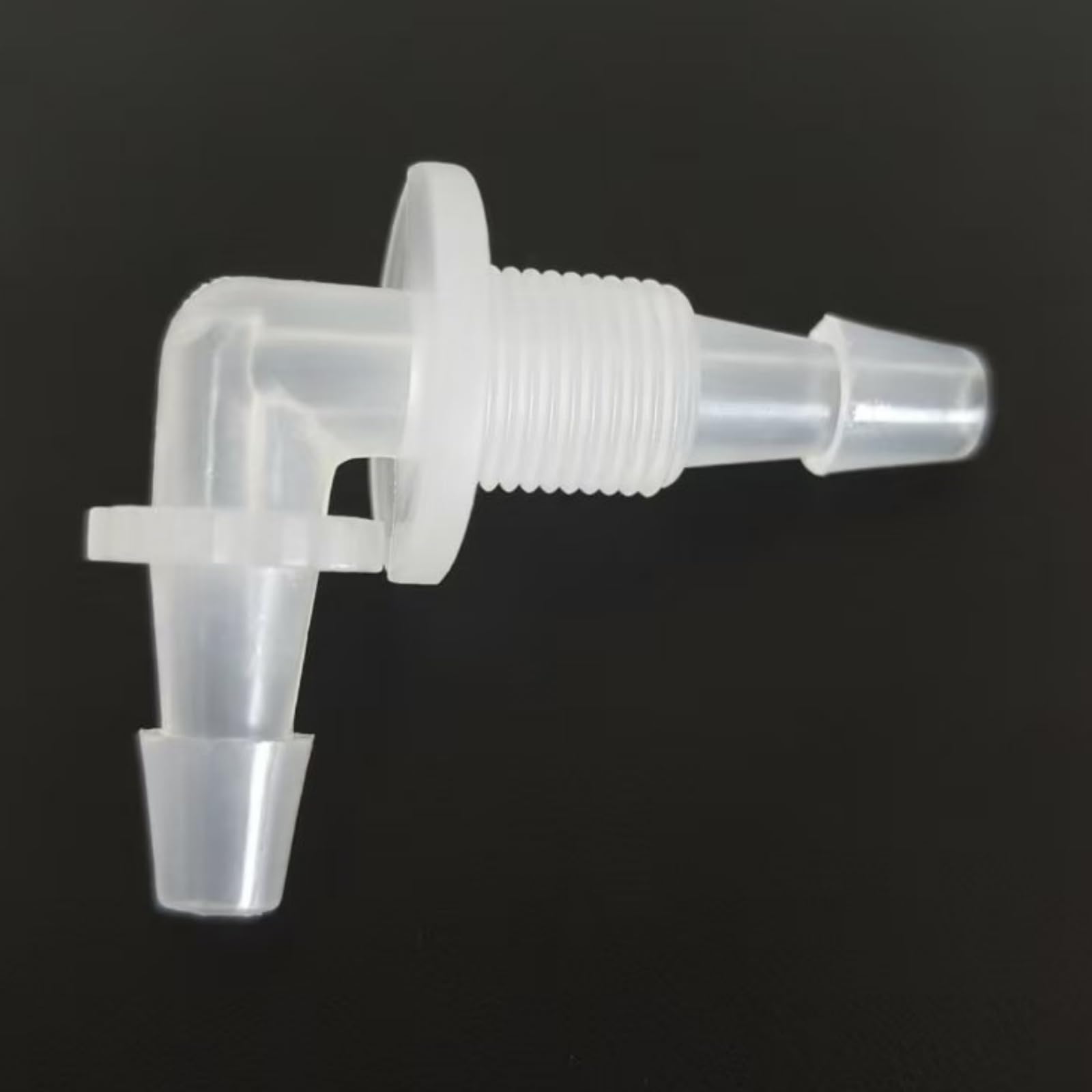 50 piezas de accesorios de lengüeta for manguera de plástico reutilizables de mamparo a granel-conectores de calidad alimentaria for acuarios, laboratorios(3/16inch-M10 Male Thread-Elbow)