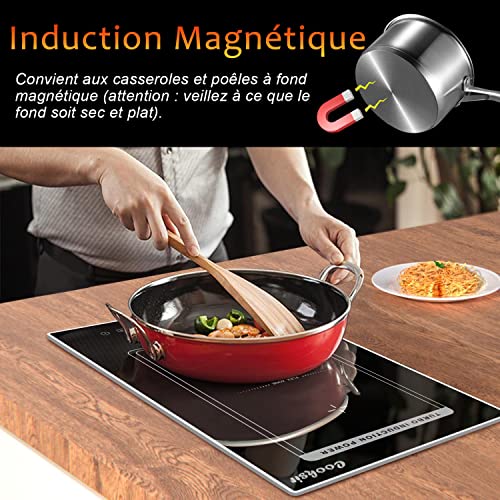 Plaque Induction avec Prise, Plaque à Induction 2 Feux, Plaque de