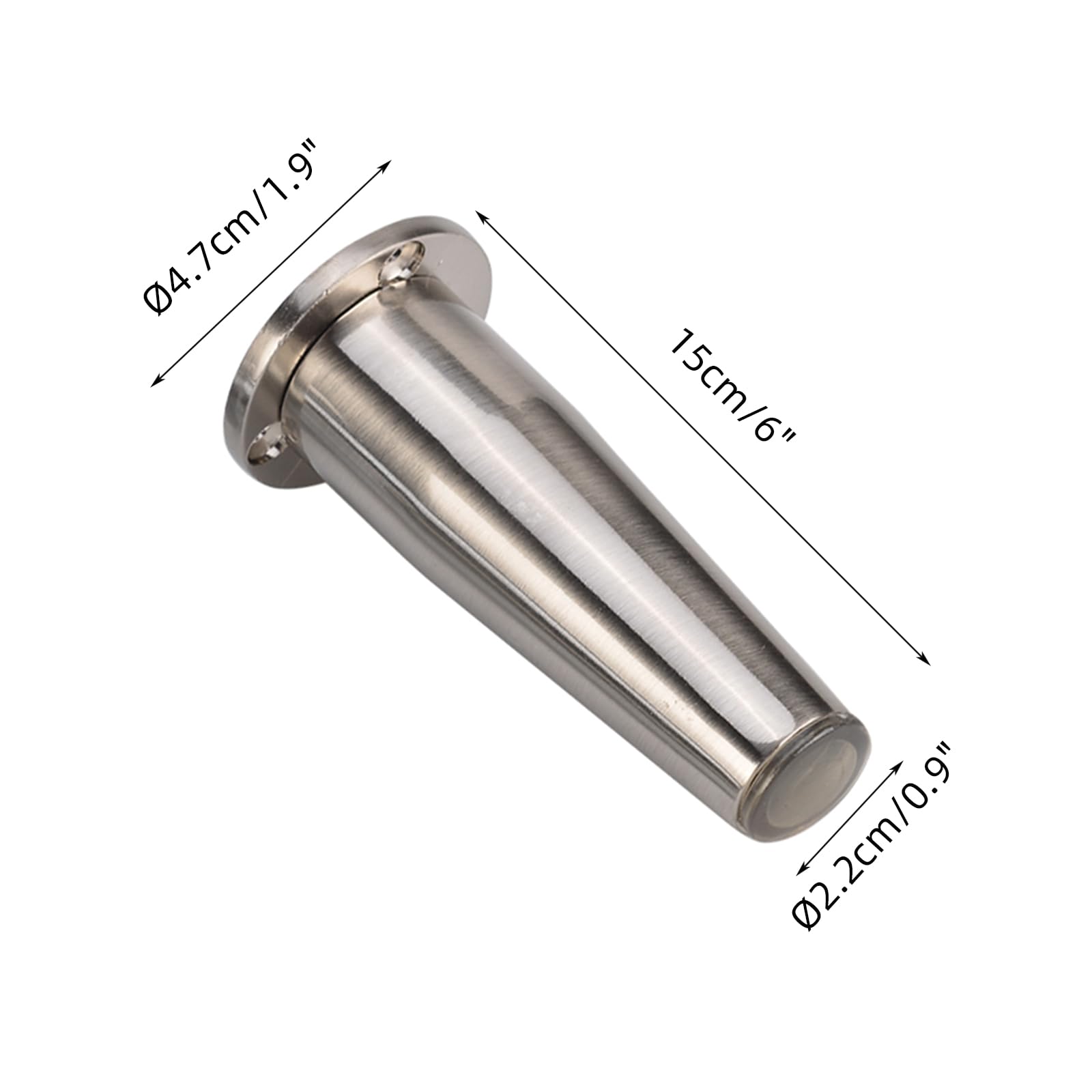 Generico Piedini per Divano da 15 cm Spazzolati 4 Pezzi Superficie Conica in Lega di Zinco Galvanizzata Altezza Piedini per Tavolo: 8-15 cm Gambe per Divano da 15 cm/6"