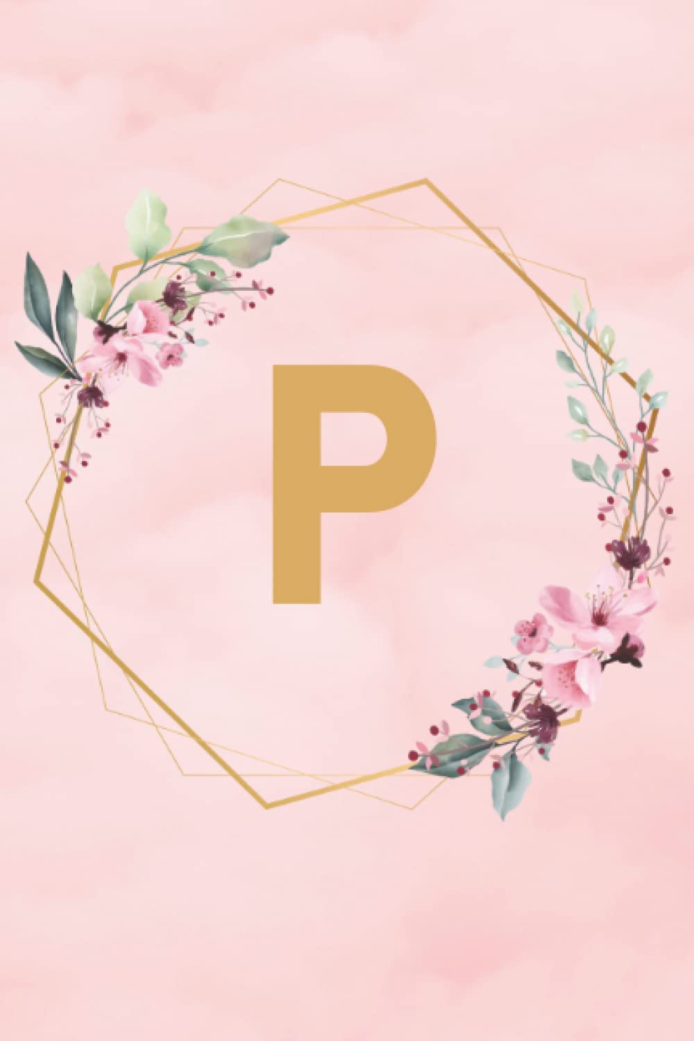Letter P Notebook: Initial P Monogram lined journal, 120 pages, Personalized Lined Glossy Notebook