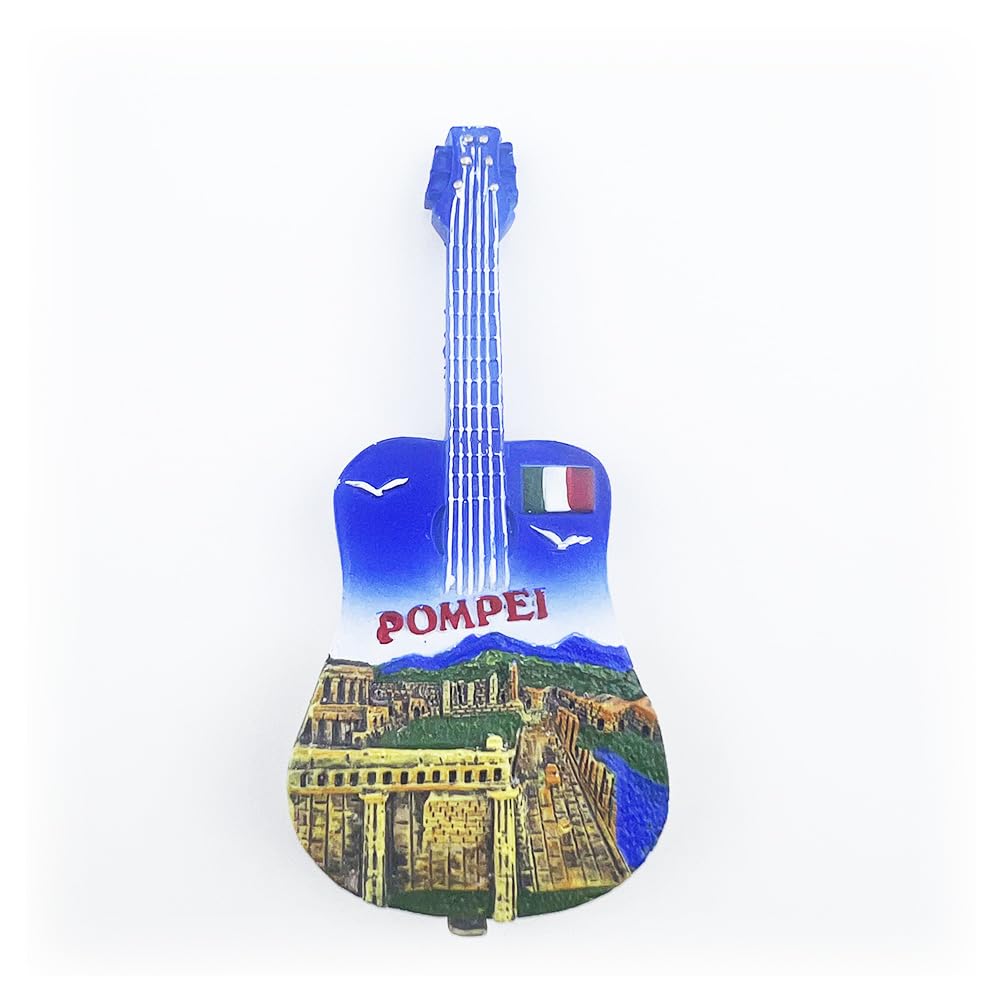 Italy Apennine Pompeii Guitar Magnet Kitchen Fridge Decorated Magnet
