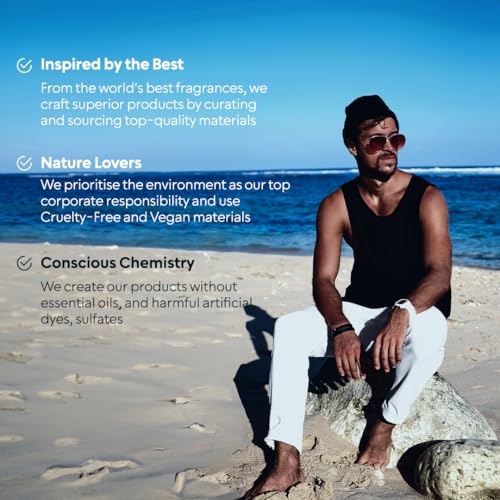 BellaVita Luxury OCEAN Aquatic Eau De Perfume for Men (3.38 fl.oz) | Citrusy Fragrance with Marine, Orchid & Musk | Long-Lasting Fresh & Aqueous Notes | Perfume for Mens Cologne Gifts for Men - Image 6