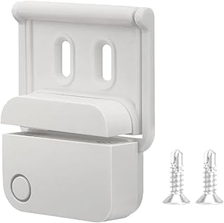 Garage Door Bracket Mount for Contact Sensor, White Plastic, 2 or 4 Pack, Sturdy Fit for Most Standard Doors