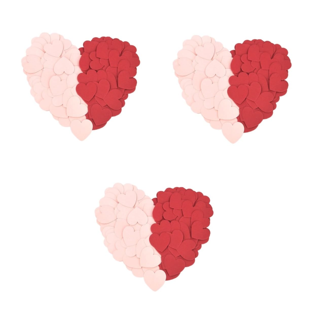 jojofuny 1200pezzi Confetti Forma Di Cuore Mini Per Decorazioni Feste Di Compleanno e Matrimonio Rosso Rosa Accessori Per Eventi Felici