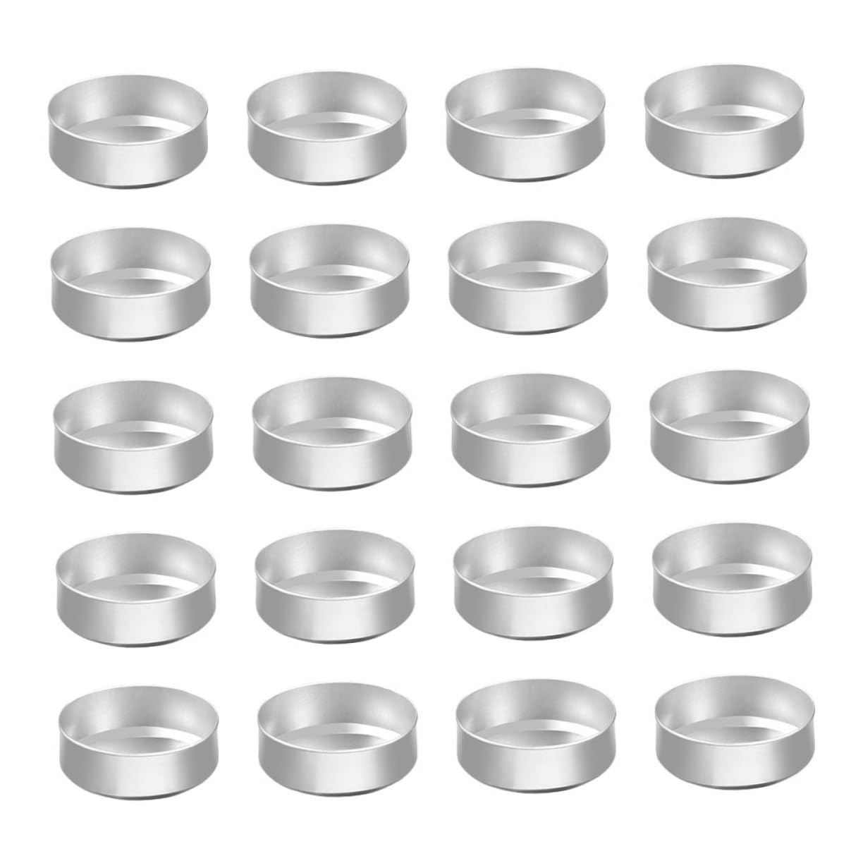 OUNONA 150pcs Candle Jar for Wedding Small Candle Tins Aluminum Candle Making Jars Silver Candle Jars for Making Candles