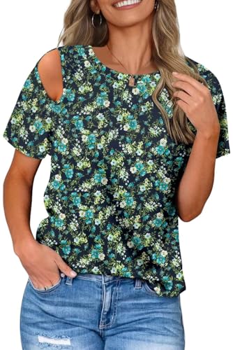 KISSMODA Summer Short Sleeve T Shirt Loose Fit Casual Dressy Women Top 2025 Trendy Ladies Fashion Blouses(S-3XL)