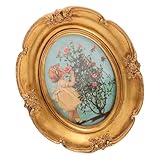 Cadre photo vintage en résine : fabriqué en résine solide et résistante à la décoloration, il est conçu pour durer. cadre photo ovale